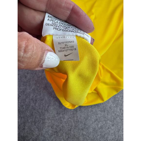 Nike Men's XL Vintage Dri-Fit Yellow Green Blokecore Style Soccer Jersey - Picture 6 of 9